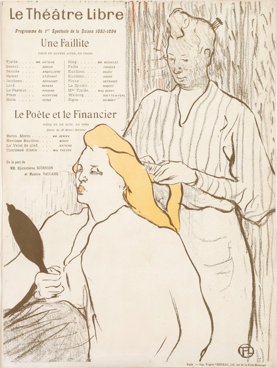Fryzjer - Wolny Program Teatralny, 1893. autorstwa Henri Toulouse Lautrec de