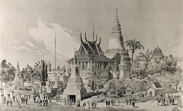Pałac Kambodżański w Trocadero, Wystawa Powszechna 1900 autorstwa Henri Toussaint