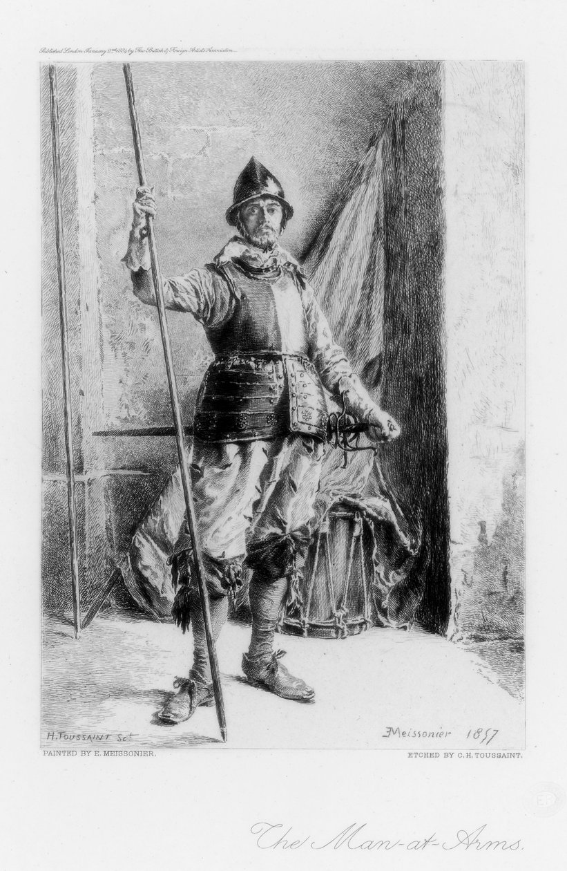 Człowiek pod bronią, ok. 1880-1882. autorstwa Henri Toussaint