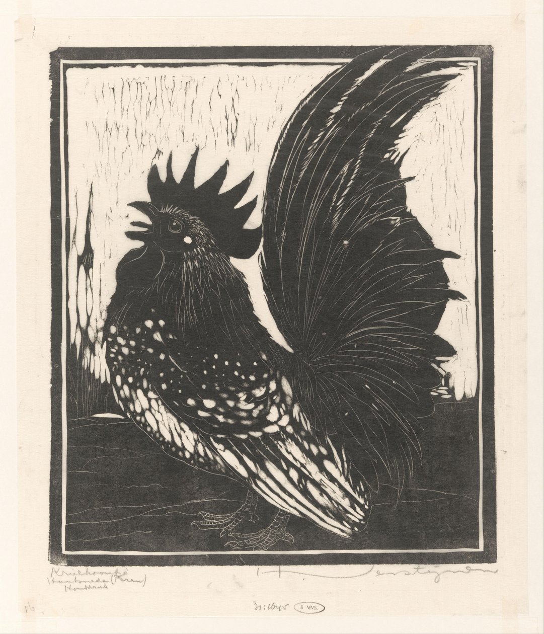 Krielhaantje (oryginalny tytuł na obiekcie) autorstwa Henri Verstijnen (signed by artist)