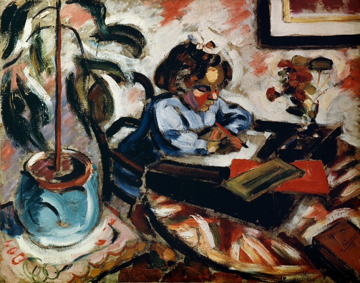 Mała uczennica, 1907. autorstwa Henri Victor Gabriel Le Fauconnier