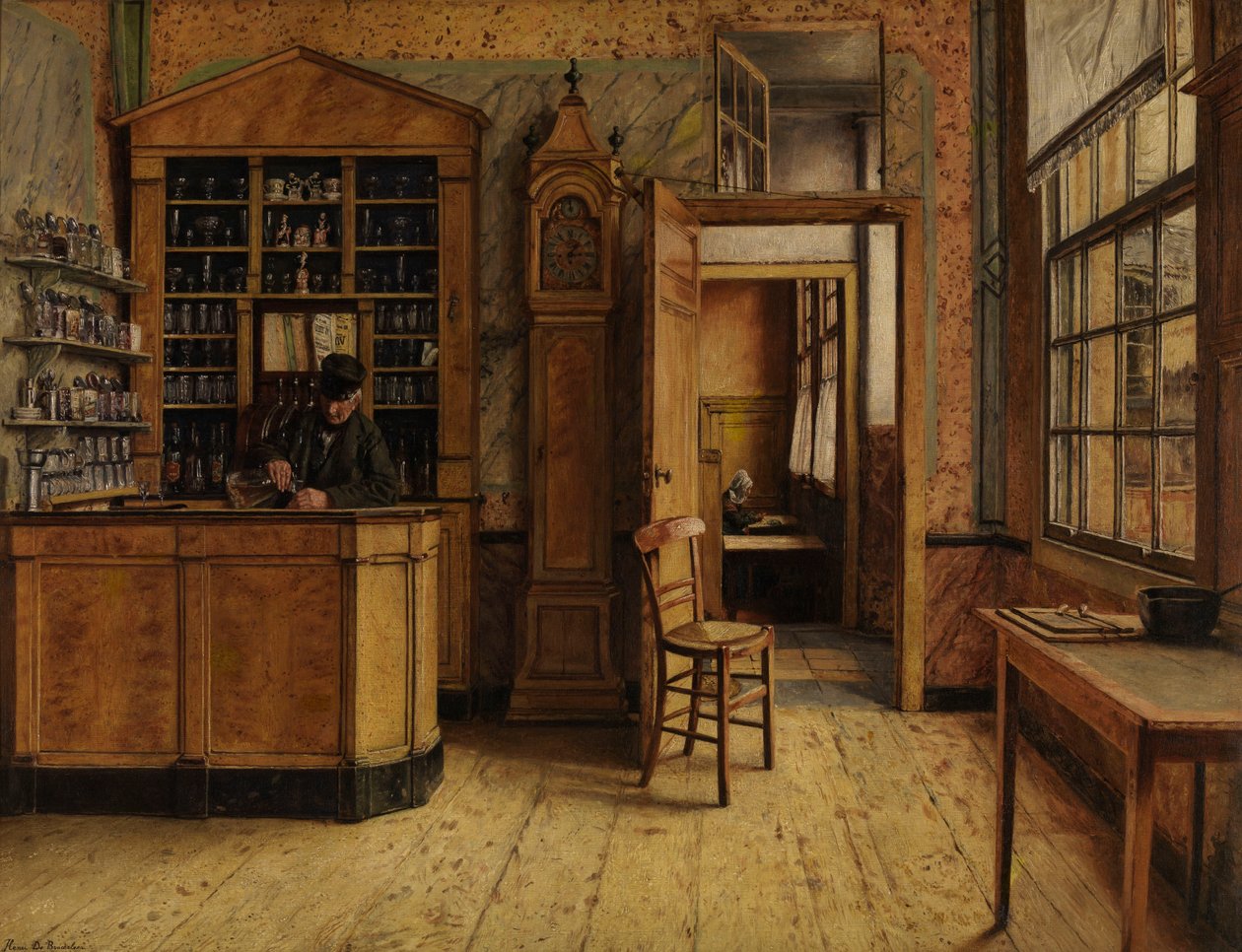 The Old Inn „Het Loodshuis” w Antwerpii (olej na płótnie) autorstwa Henri de Braekeleer