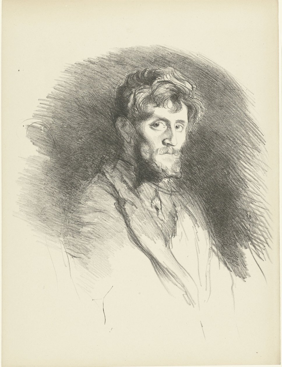 Portret van mężczyzny stawia bararda Portret brodatego mężczyzny Proces (tytuł serii) autorstwa Henri de Groux