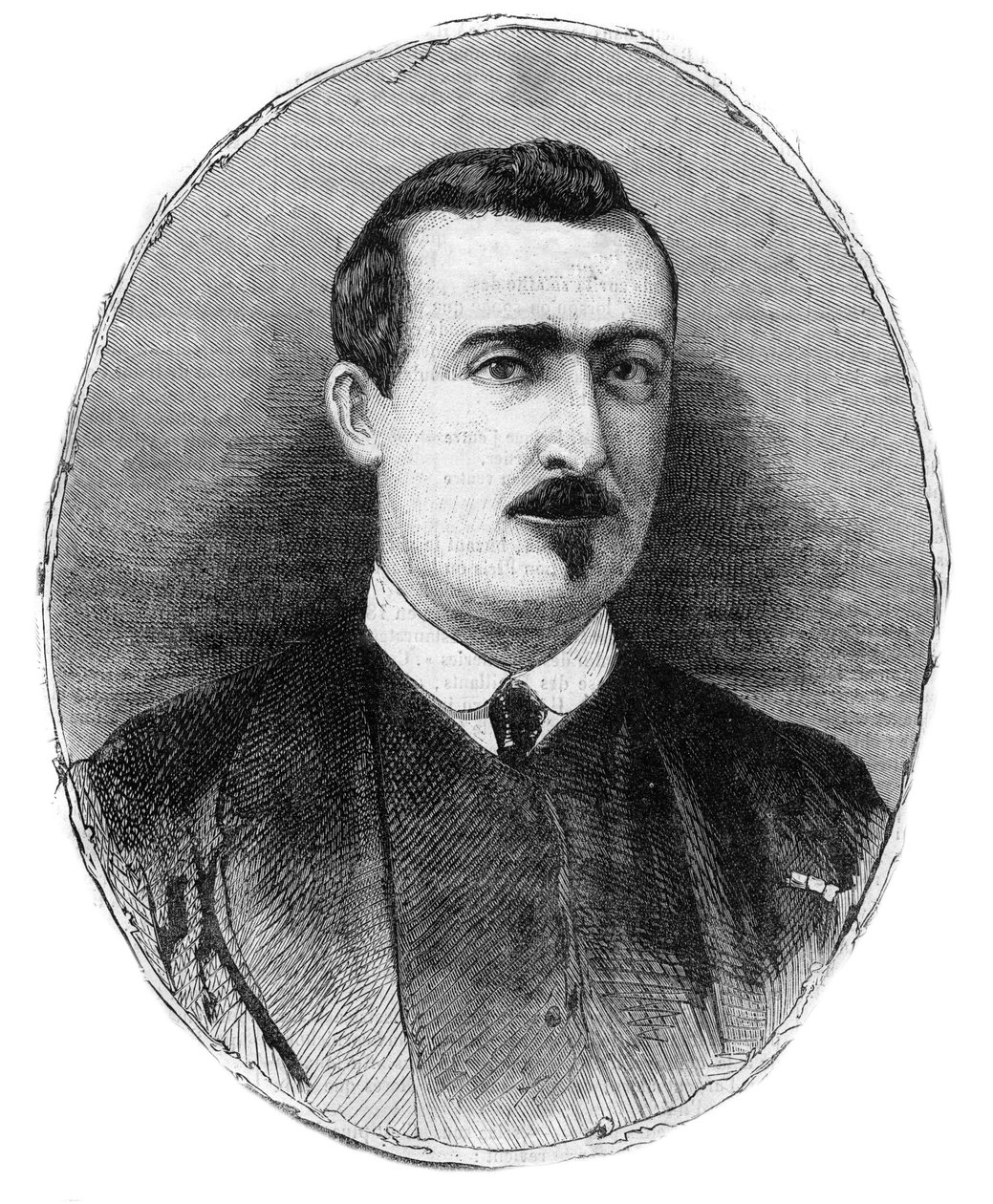 Portret Antoine Alphonse Chassepot (1833-1905) Płatnerz i twórca karabinu o tej samej nazwie - rysunek Henry de Montaut autorstwa Henri de Montaut
