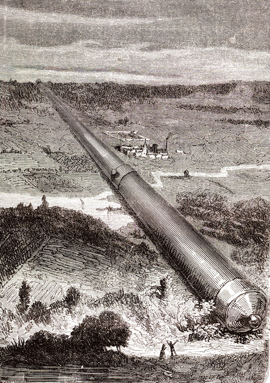 Gigantyczny kosmiczny pistolet od J.T. Mastona autorstwa Henri de Montaut