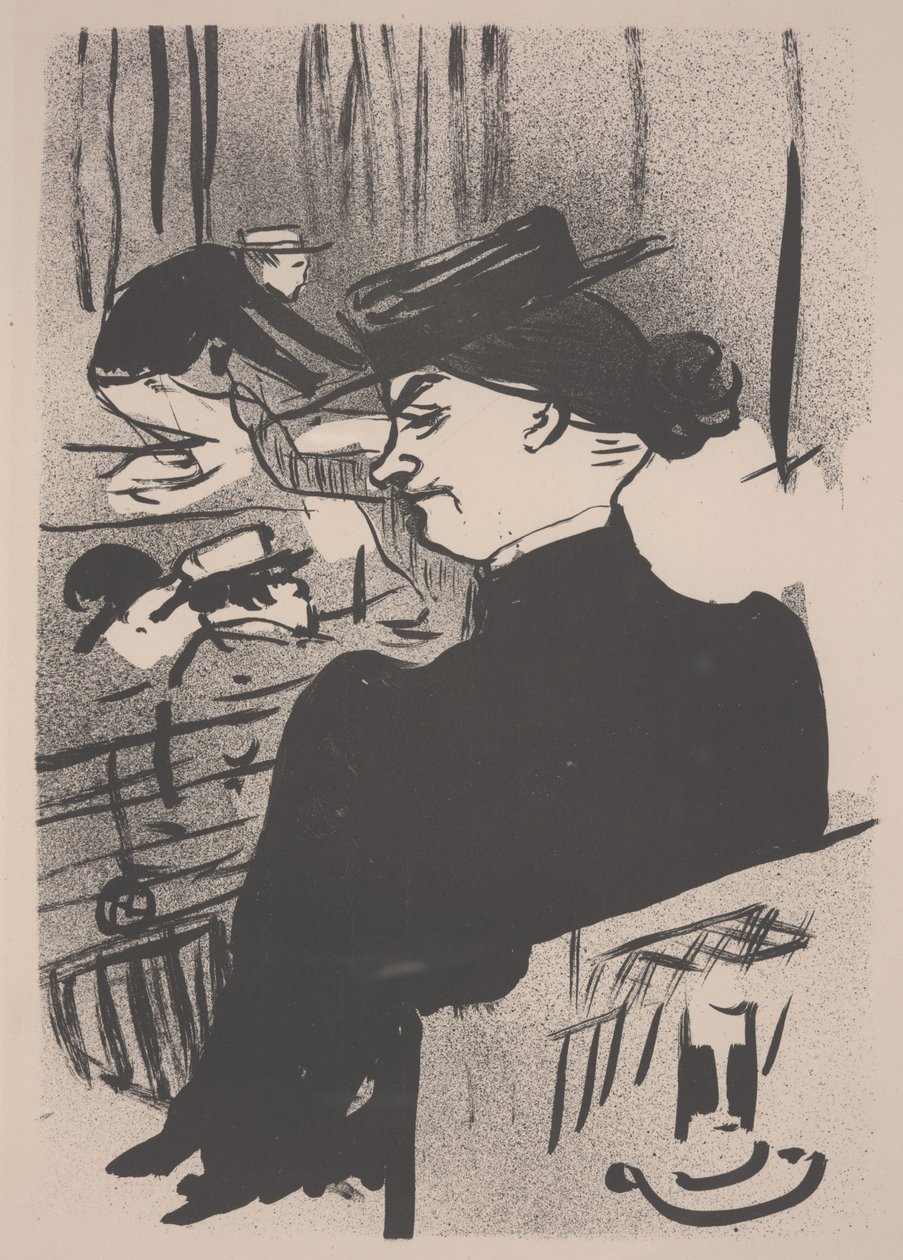 Widz podczas pieśni Polin autorstwa Henri de Toulouse Lautrec