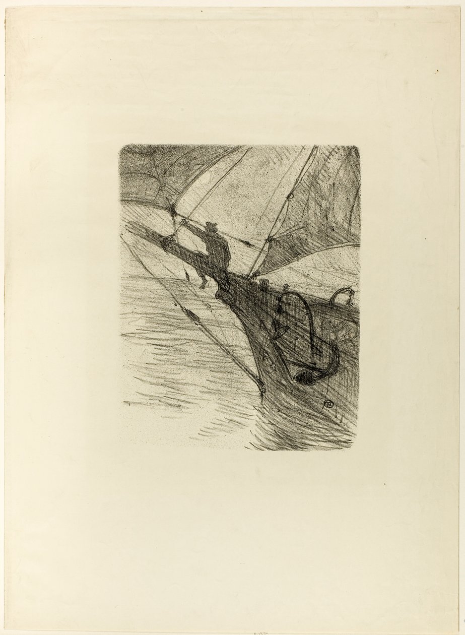 Na morzu nocą, z Melodii Désiré Dihau autorstwa Henri de Toulouse-Lautrec