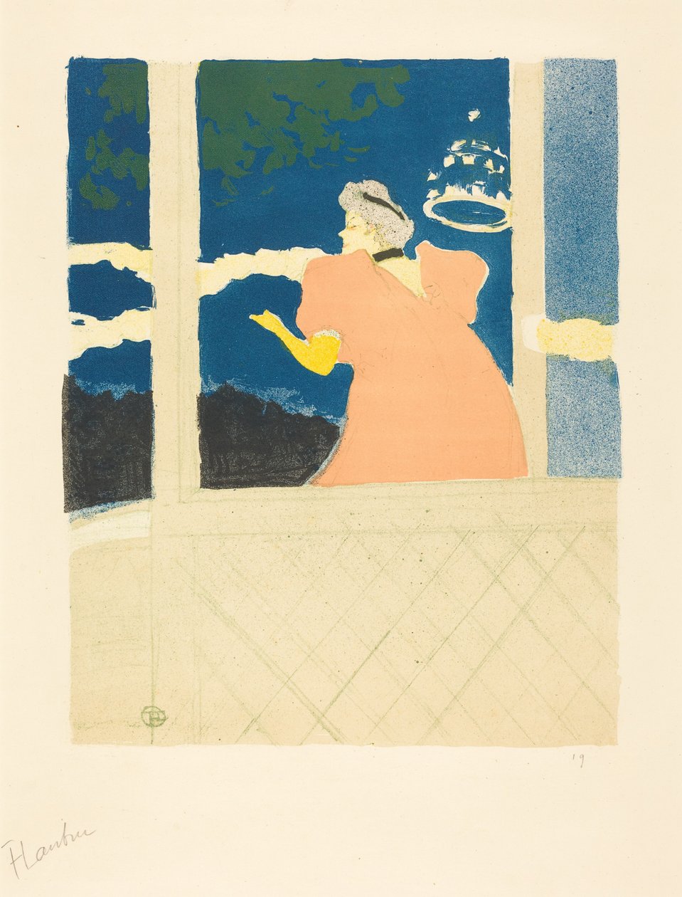 W Ambassadeurs autorstwa Henri de Toulouse-Lautrec