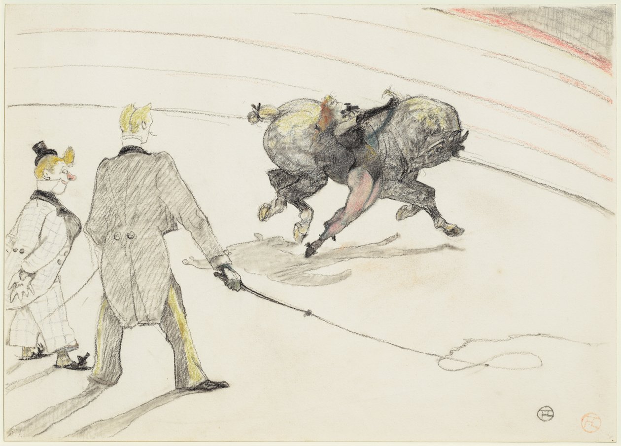 W cyrku: akrobaci autorstwa Henri de Toulouse-Lautrec