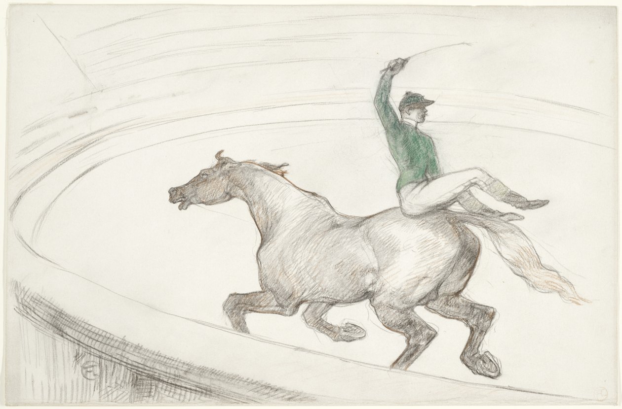 W cyrku: Jockey (Au cirque: Jockey) autorstwa Henri de Toulouse Lautrec