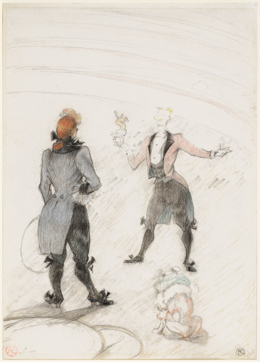 W cyrku: treser psów autorstwa Henri de Toulouse-Lautrec