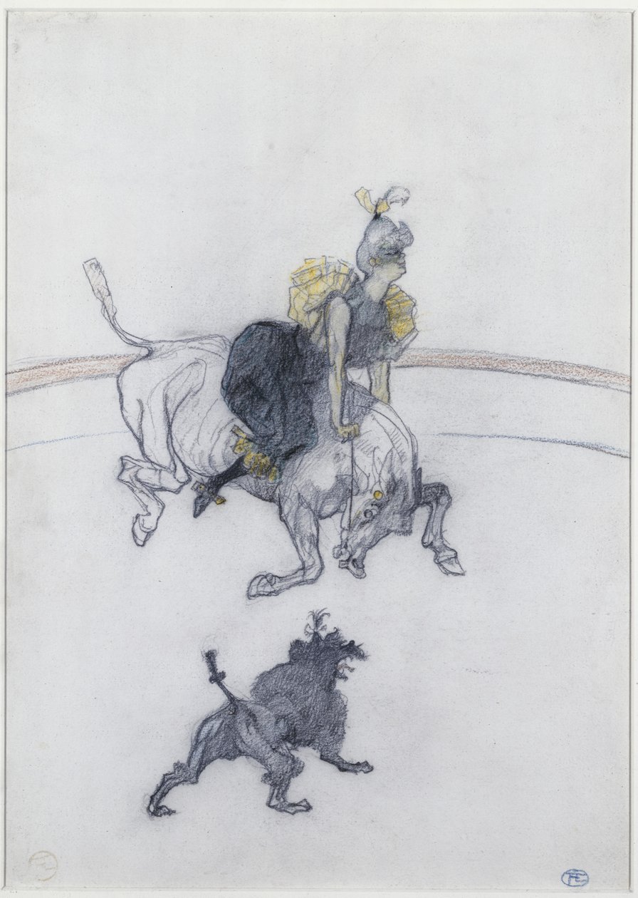 At the Circus: The Salute (Au Circque: Le Salut) 1899 (ołówek, kreda i kredka na papierze) autorstwa Henri de Toulouse Lautrec
