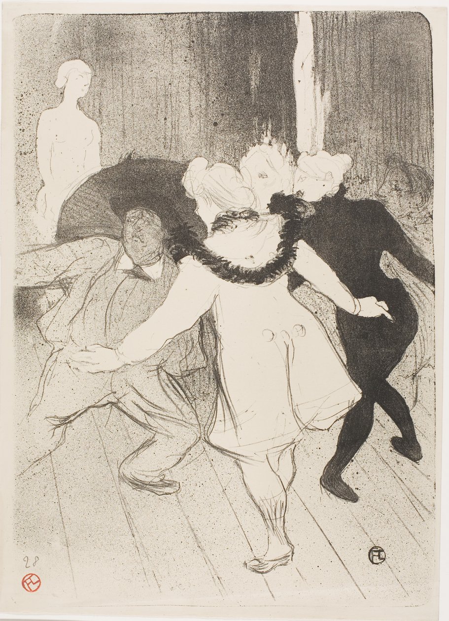 W Folies-Bergère: skromność monsieur Prudhomme autorstwa Henri de Toulouse-Lautrec