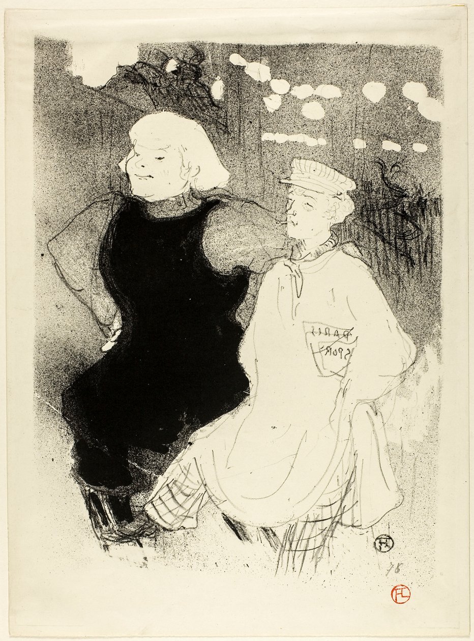 W Moulin Rouge: sojusz francusko-rosyjski autorstwa Henri de Toulouse-Lautrec