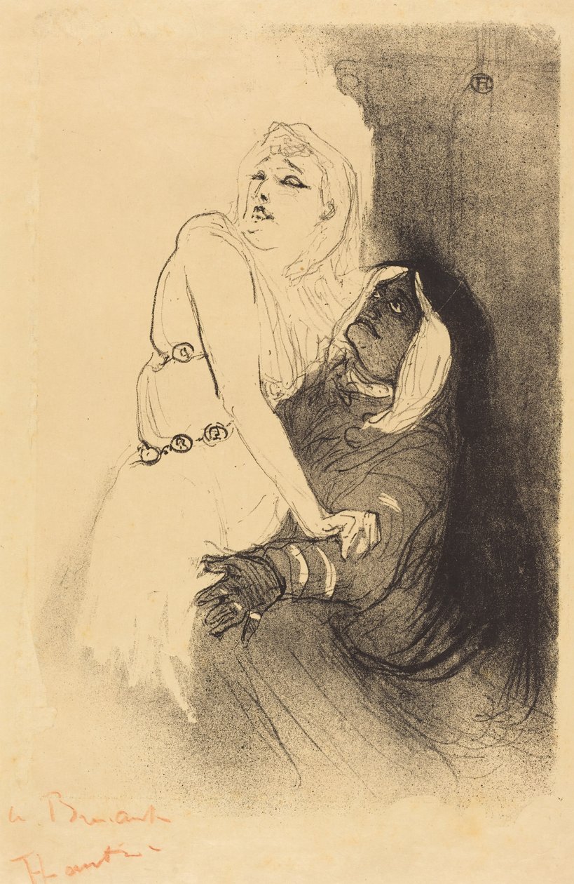 W epoce renesansu: Sarah Bernhardt w sztuce „Fedra” (A la Renaissance: Sarah Bernhardt dans „Phèdre”) autorstwa Henri de Toulouse-Lautrec