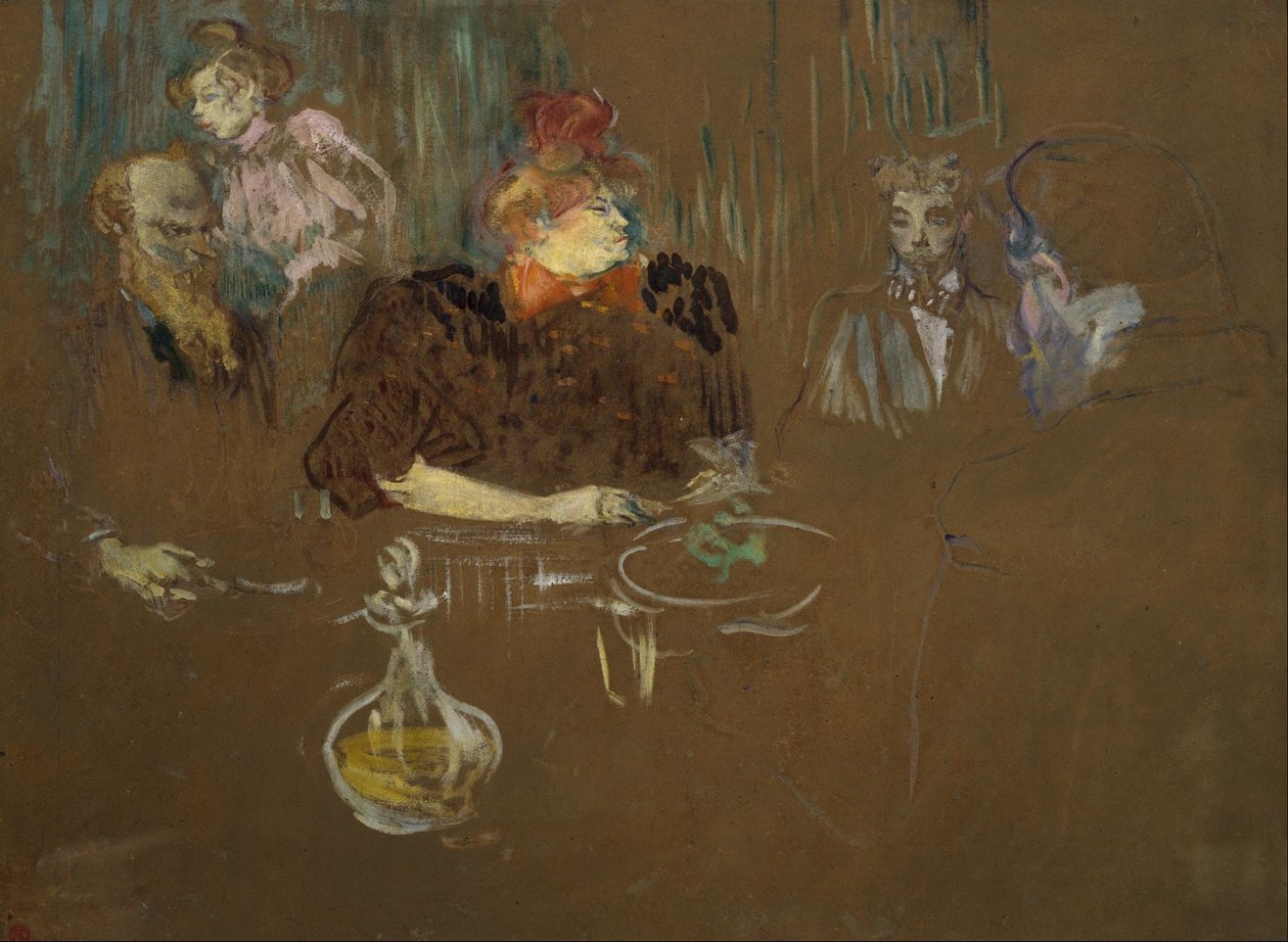 Przy stole Monsieur i Madame Natanson autorstwa Henri de Toulouse-Lautrec