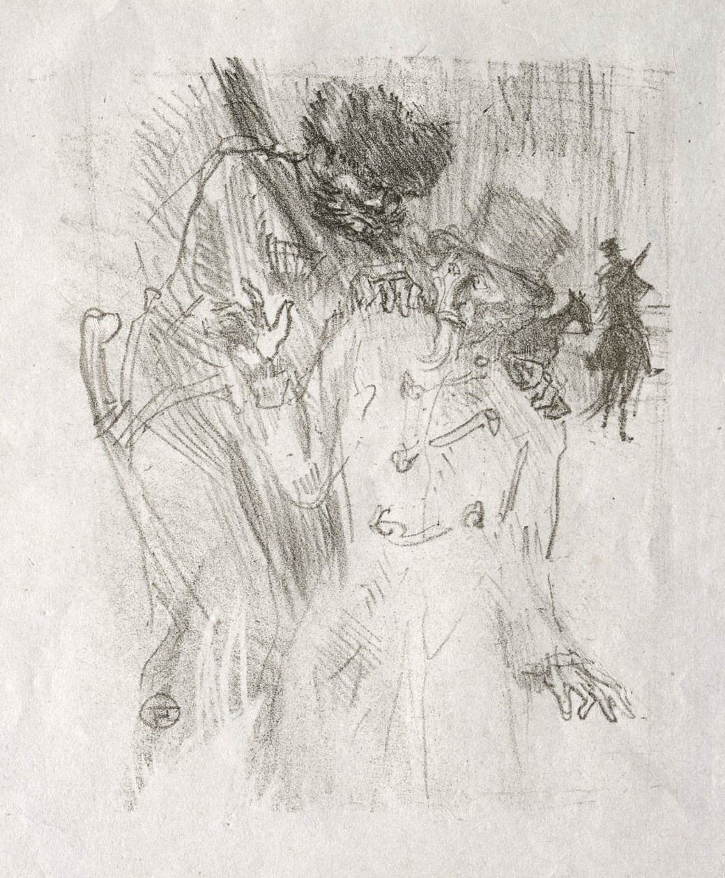 U podnóża Synaju: aresztowanie Schlomé Fuss autorstwa Henri de Toulouse-Lautrec