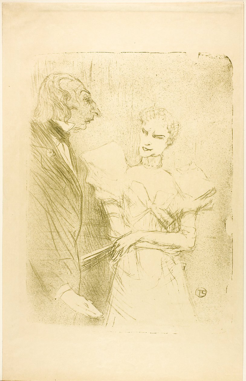 Brandès i Leloir, w Les Cabotins autorstwa Henri de Toulouse-Lautrec