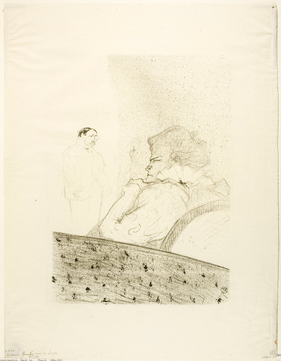 Brandès w swoim pudełku autorstwa Henri de Toulouse-Lautrec