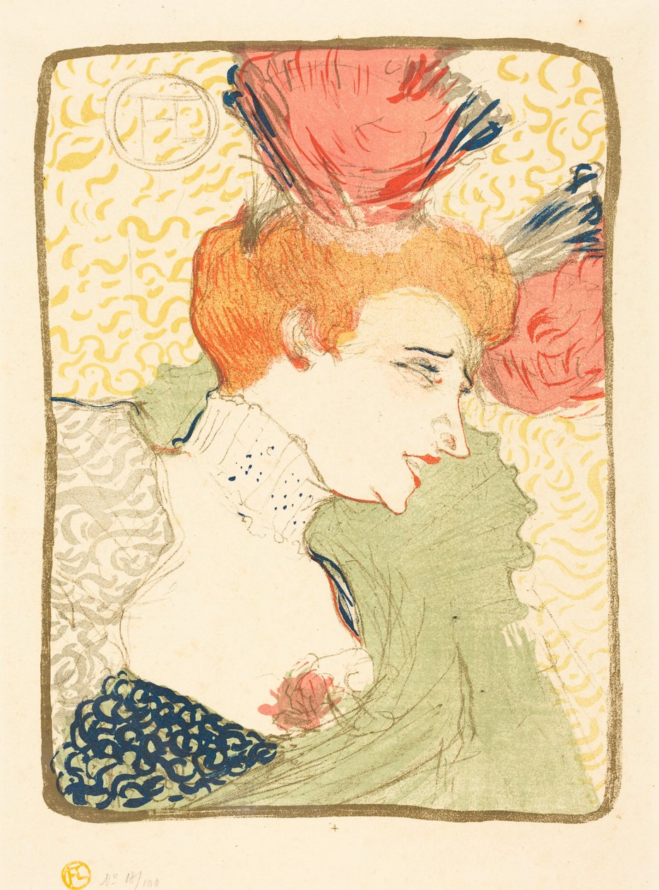 Popiersie panny Marcelle Lender (panna Marcelle Lender, popiersie) autorstwa Henri de Toulouse-Lautrec