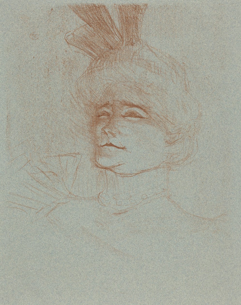 Popiersie panny Marcelle Lender, ujęte w profilu trzech czwartych (Mlle. Marcelle Lender en buste, de trois quartes) autorstwa Henri de Toulouse-Lautrec