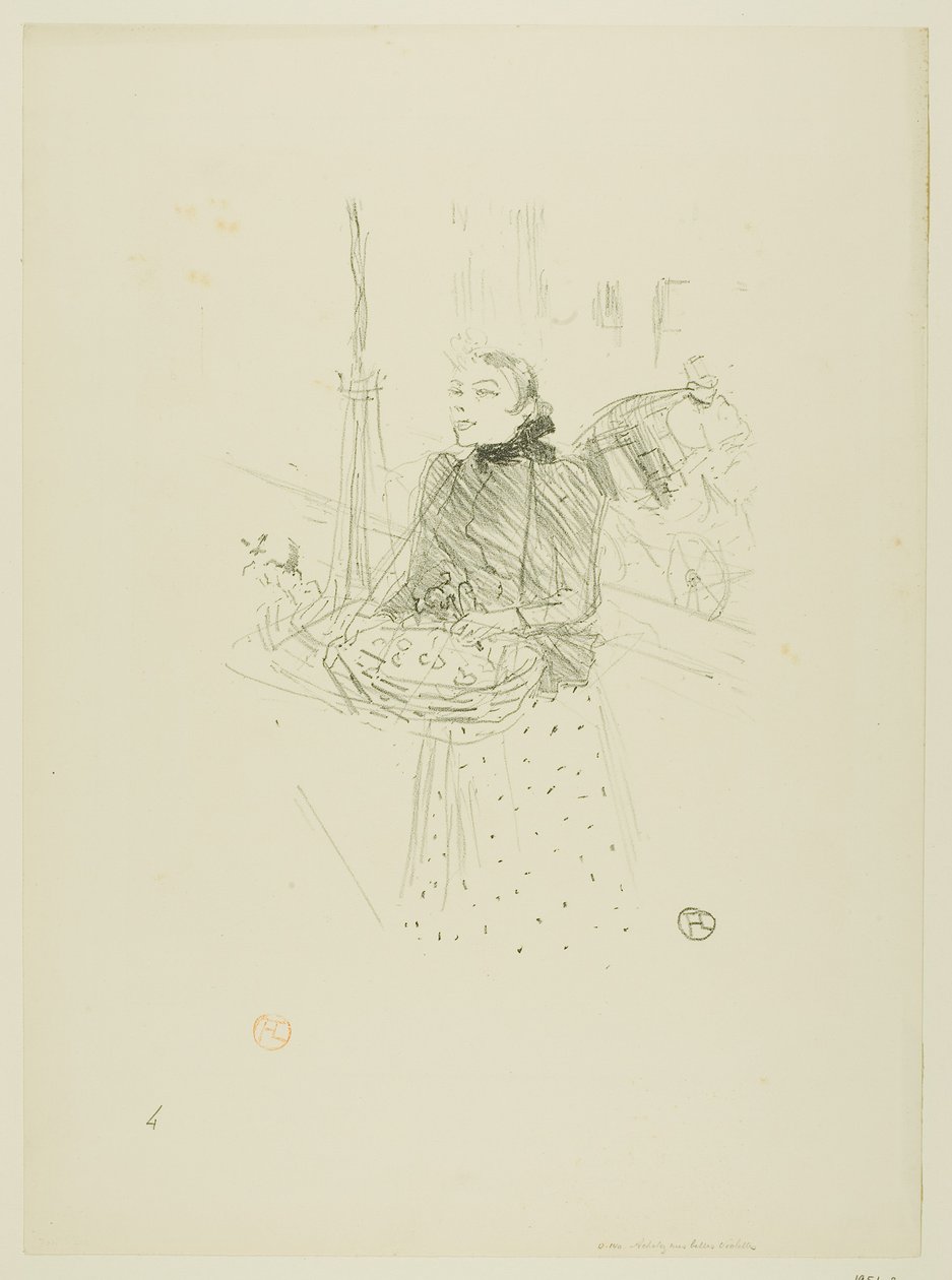Kup moje Pretty Violets od Melodies by Désiré Dihau autorstwa Henri de Toulouse-Lautrec