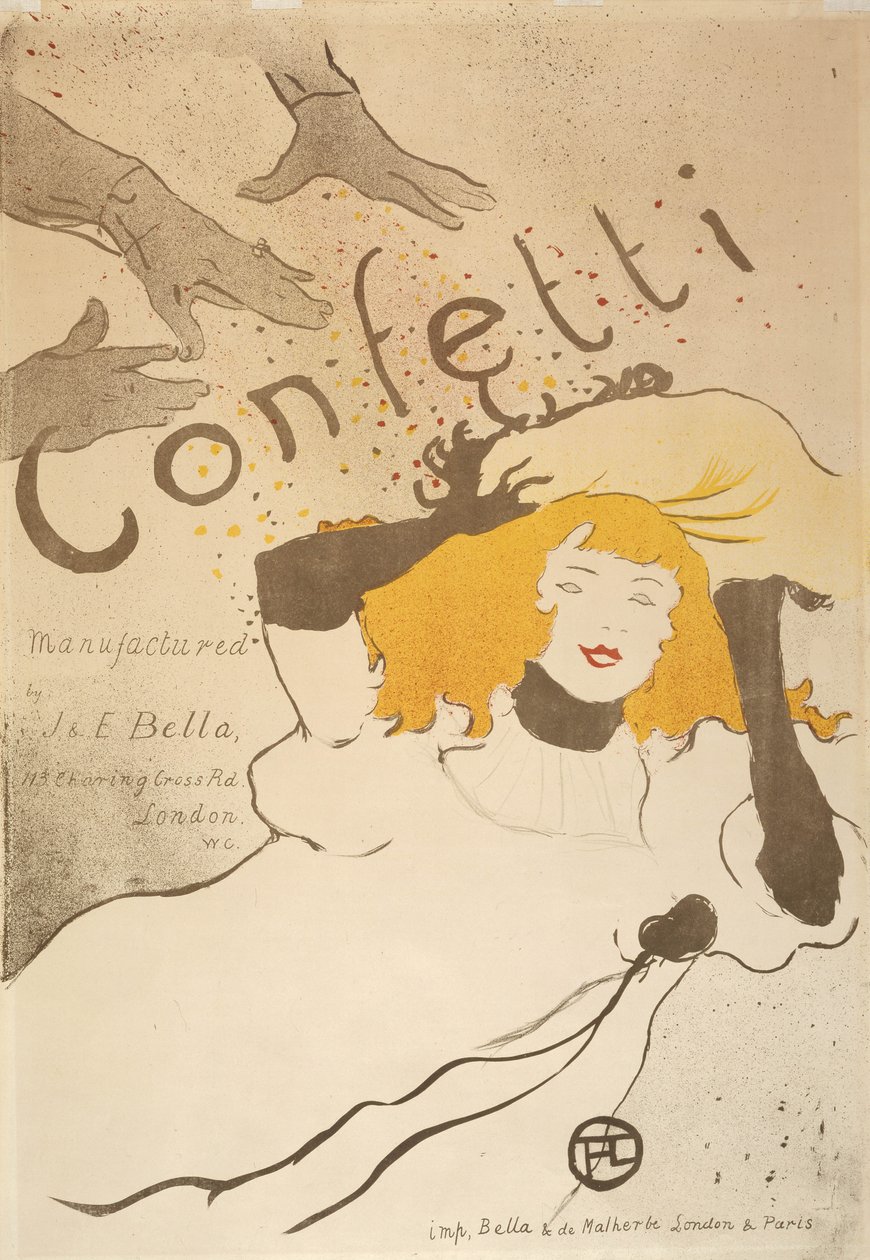 Konfetti autorstwa Henri de Toulouse Lautrec