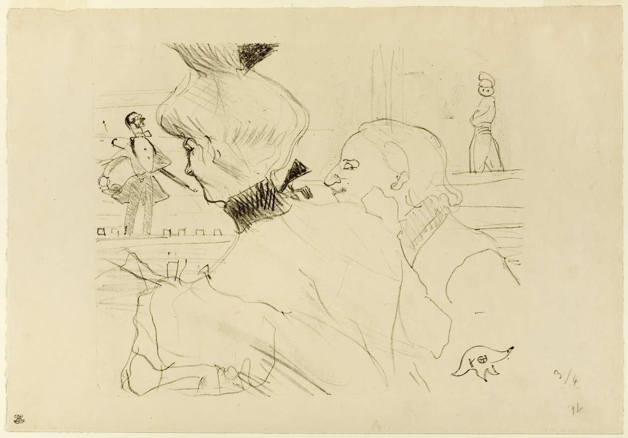 Para w kawiarni-koncercie autorstwa Henri de Toulouse-Lautrec