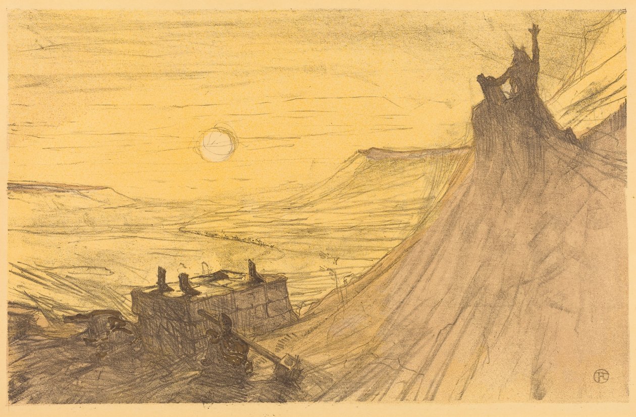 Okładka do „Au pied du Sinaï” autorstwa Henri de Toulouse-Lautrec