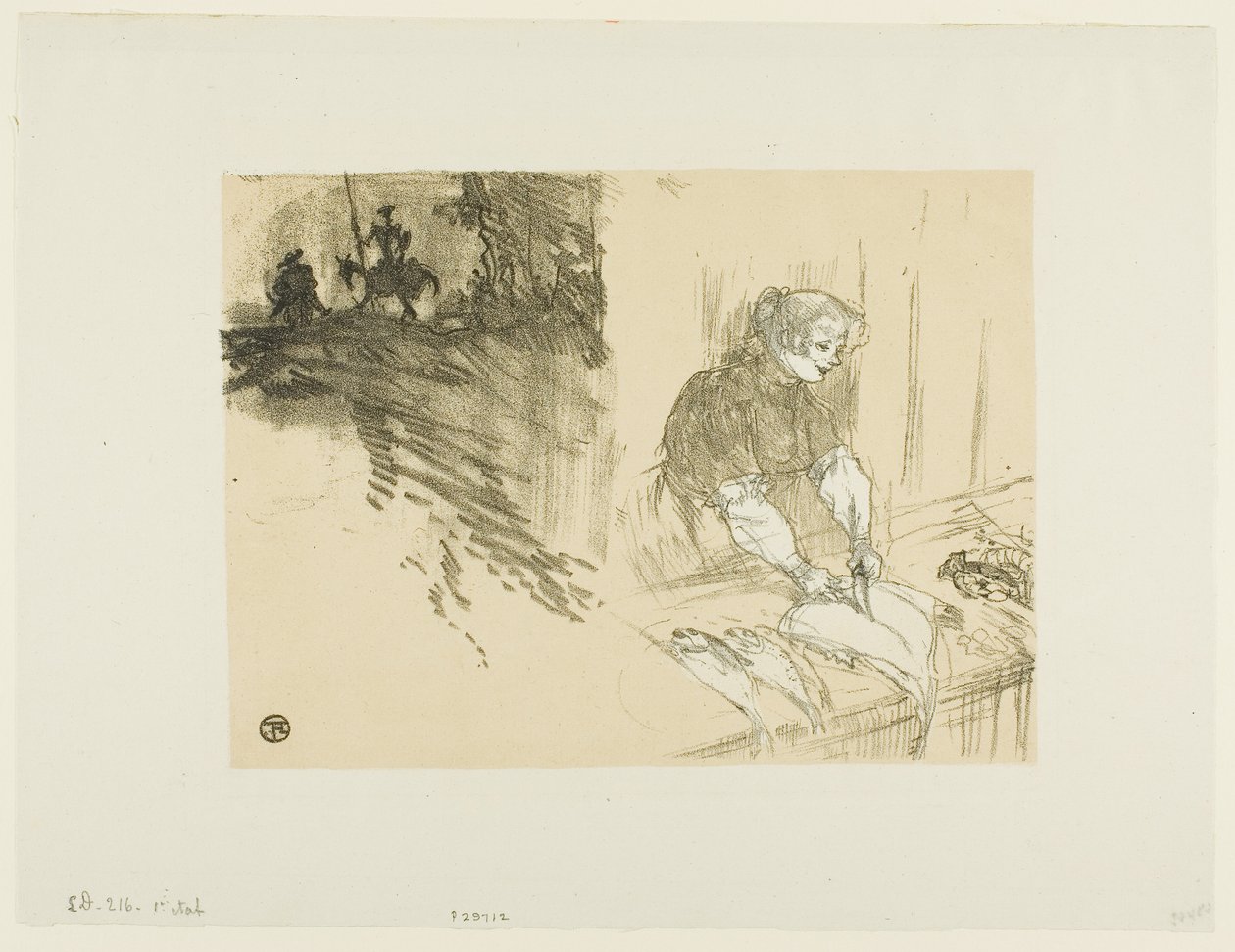 Pokrowiec na Les Courtes Joys autorstwa Henri de Toulouse-Lautrec