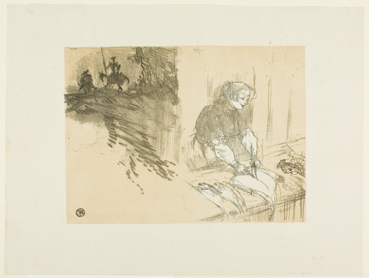Pokrowiec na Les Courtes Joys autorstwa Henri de Toulouse-Lautrec