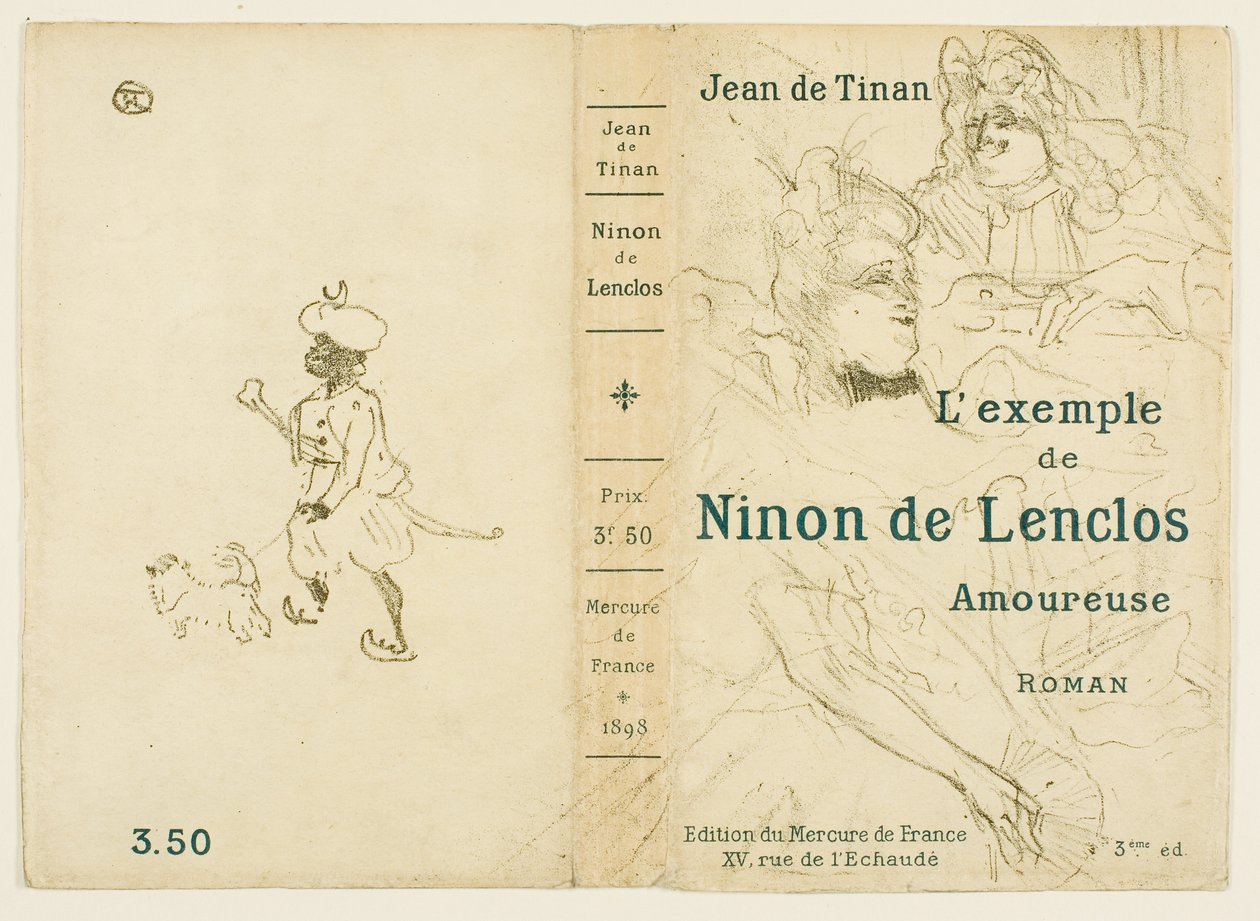 Okładka dla przykładu zakochanej Ninon de Lenclos autorstwa Henri de Toulouse-Lautrec