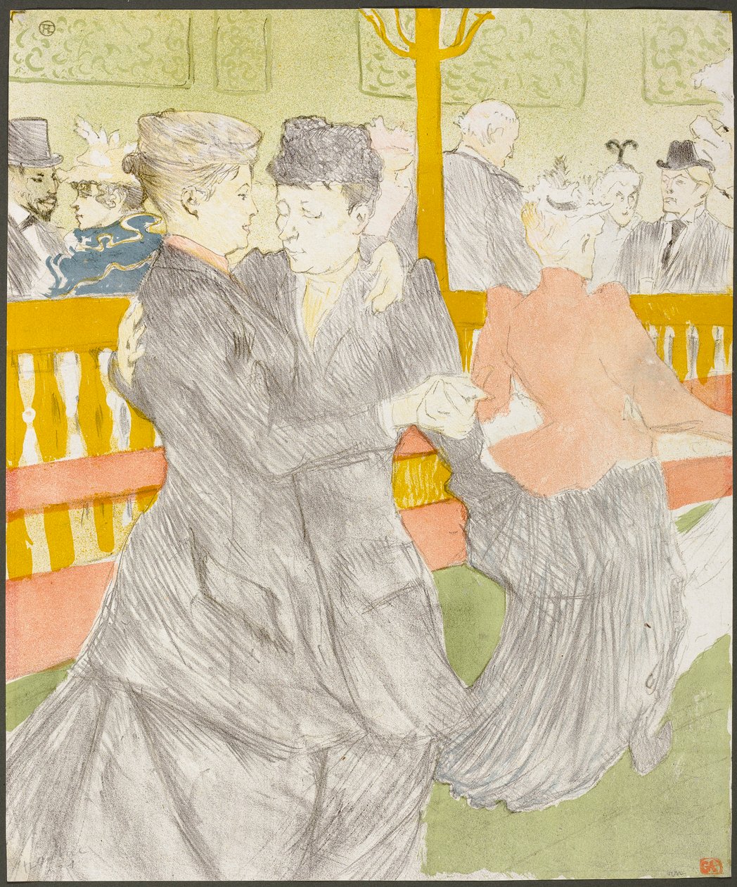 Taniec w Moulin Rouge autorstwa Henri de Toulouse-Lautrec