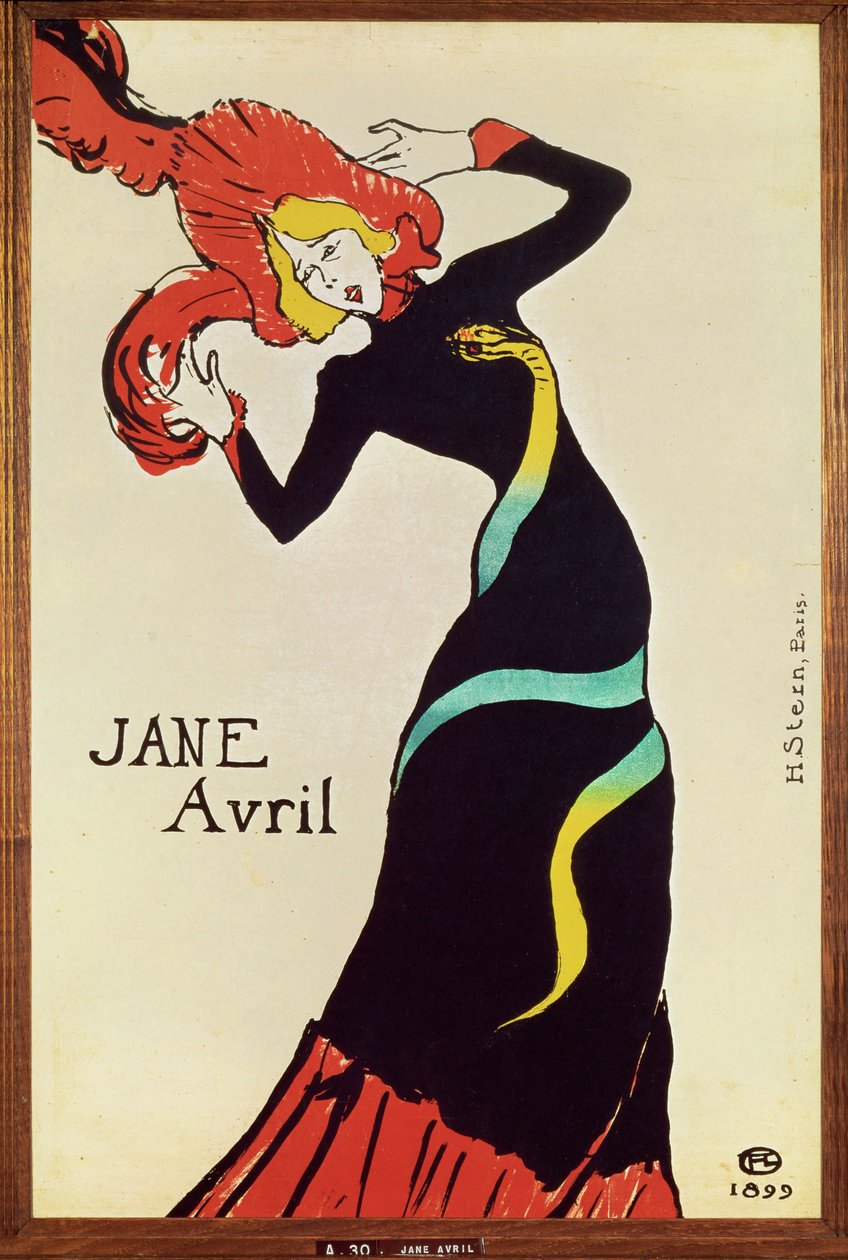 Tancerka Jane Avril. Plakat autorstwa Henri de Toulouse-Lautrec