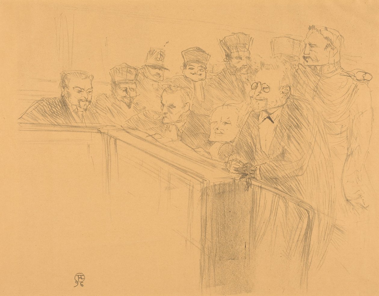 Dupas Deposition (Oświadczenie Dupasa) autorstwa Henri de Toulouse-Lautrec