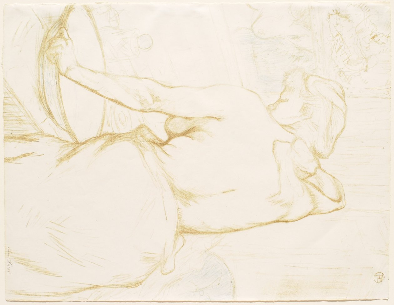 Elles: Kobieta myjąca się - Toaleta autorstwa Henri de Toulouse-Lautrec