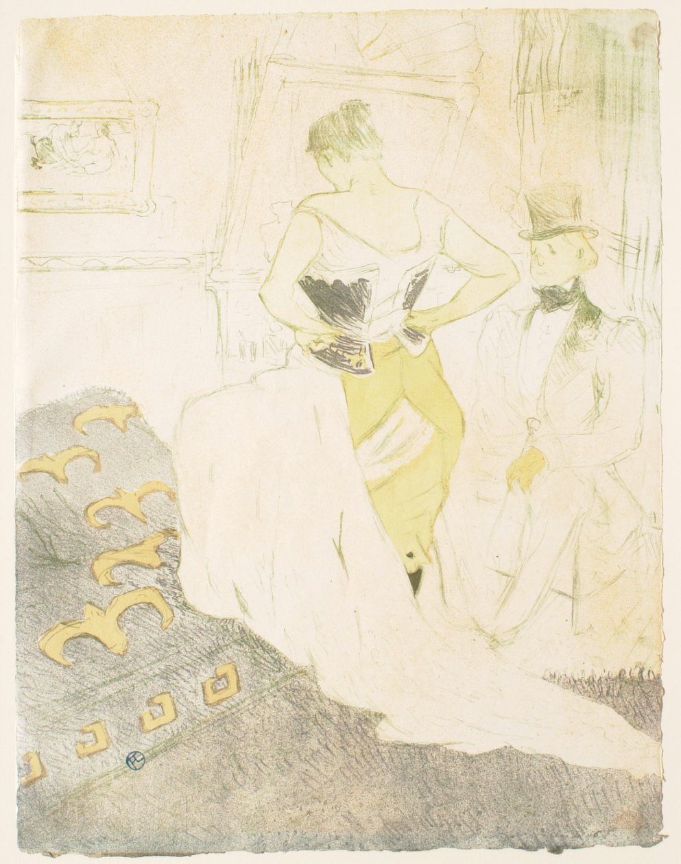 Elles: Kobieta w gorsecie - Podryw autorstwa Henri de Toulouse-Lautrec