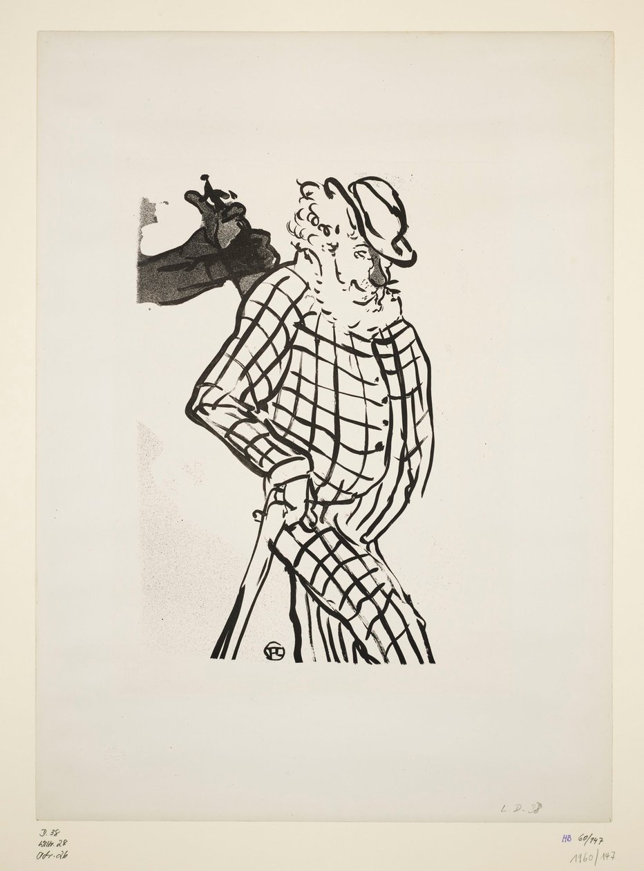 Angielski ekscentryczny komik, plansza 11 z serii "Le Café Concert". autorstwa Henri de Toulouse Lautrec