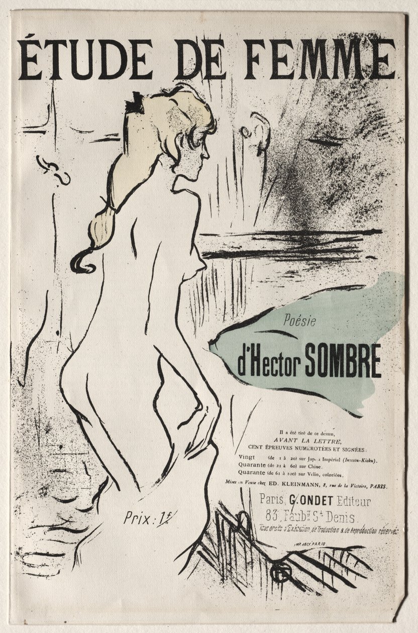 Studium kobiety autorstwa Henri de Toulouse-Lautrec
