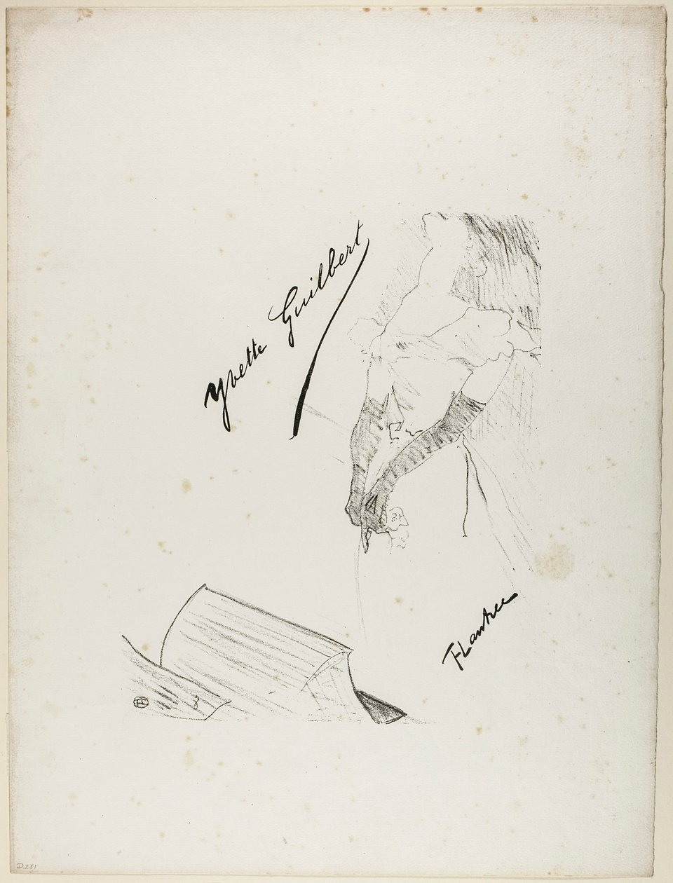 Frontyspis dla Yvette Guilbert autorstwa Henri de Toulouse-Lautrec