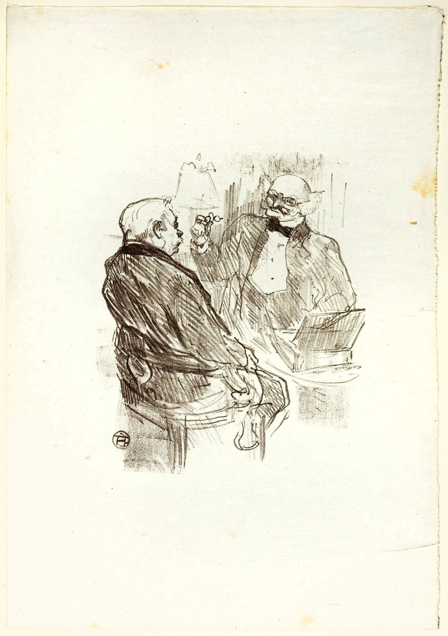 Georges Clemenceau i Optomotrist, Mayer, z Au Pied du Sinaï autorstwa Henri de Toulouse-Lautrec