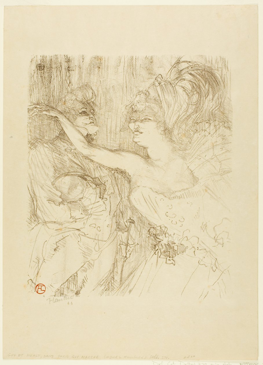 Guy i Mealy w filmie "Paris qui Marche autorstwa Henri de Toulouse-Lautrec
