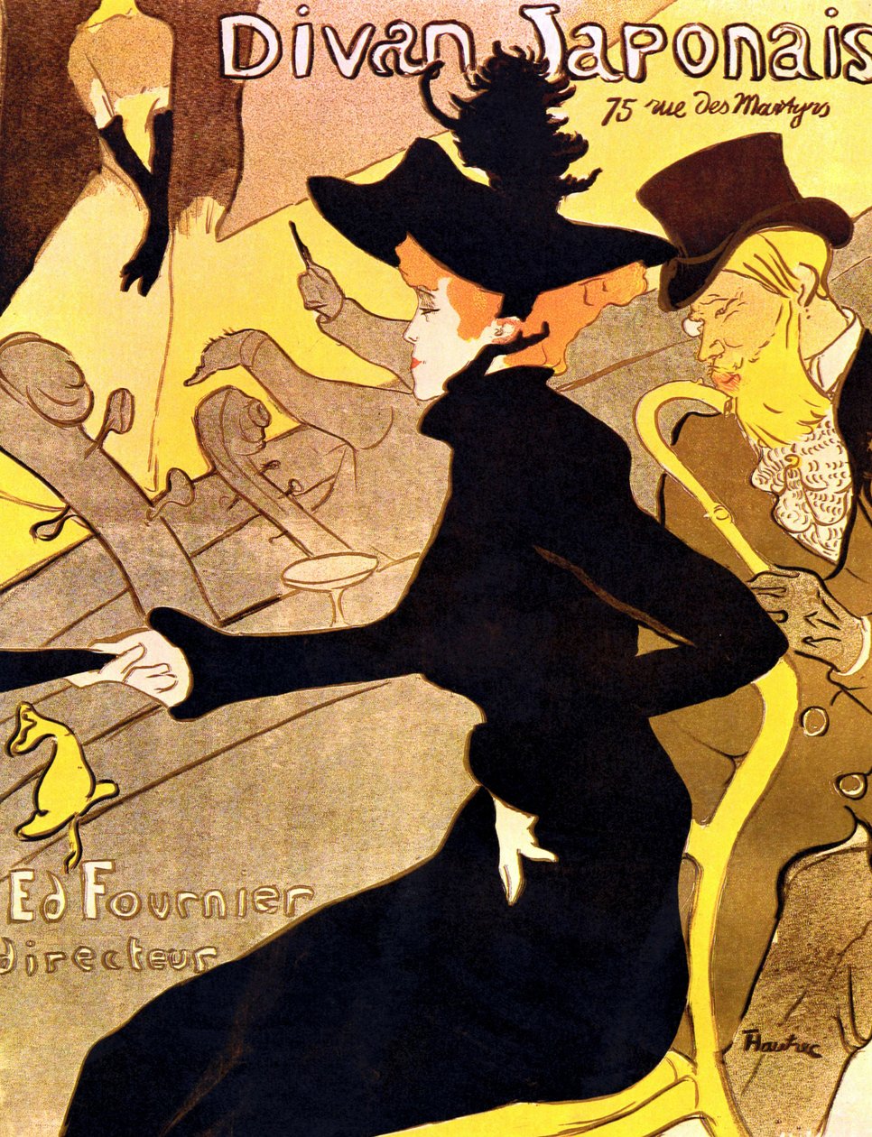 Henri de Toulouse-Lautrec 1864 - 1901, malarz francuski, japońska kanapa 1892-3 autorstwa Henri de Toulouse Lautrec