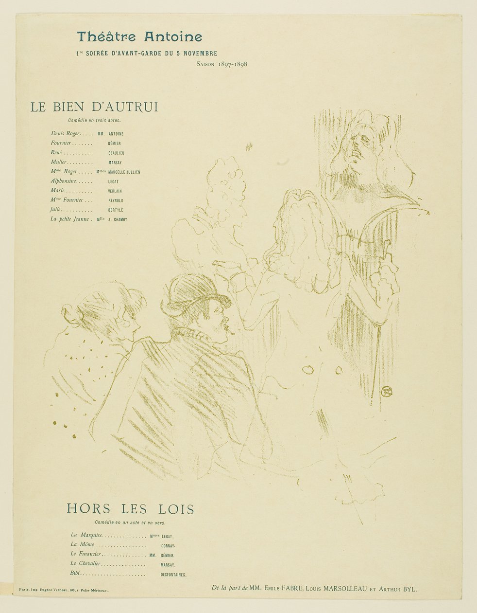 Hołd dla Moliera autorstwa Henri de Toulouse-Lautrec