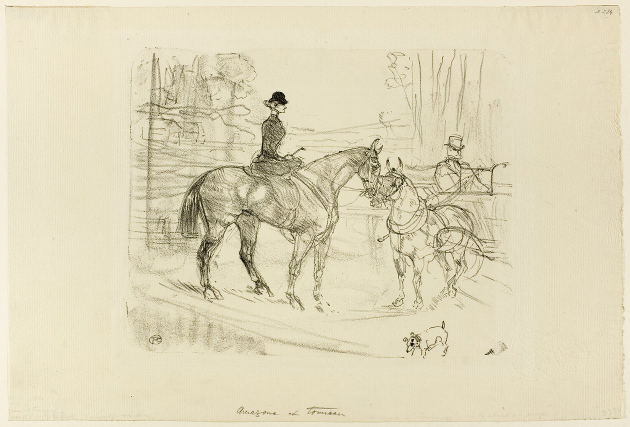 Amazonka i Cart autorstwa Henri de Toulouse-Lautrec