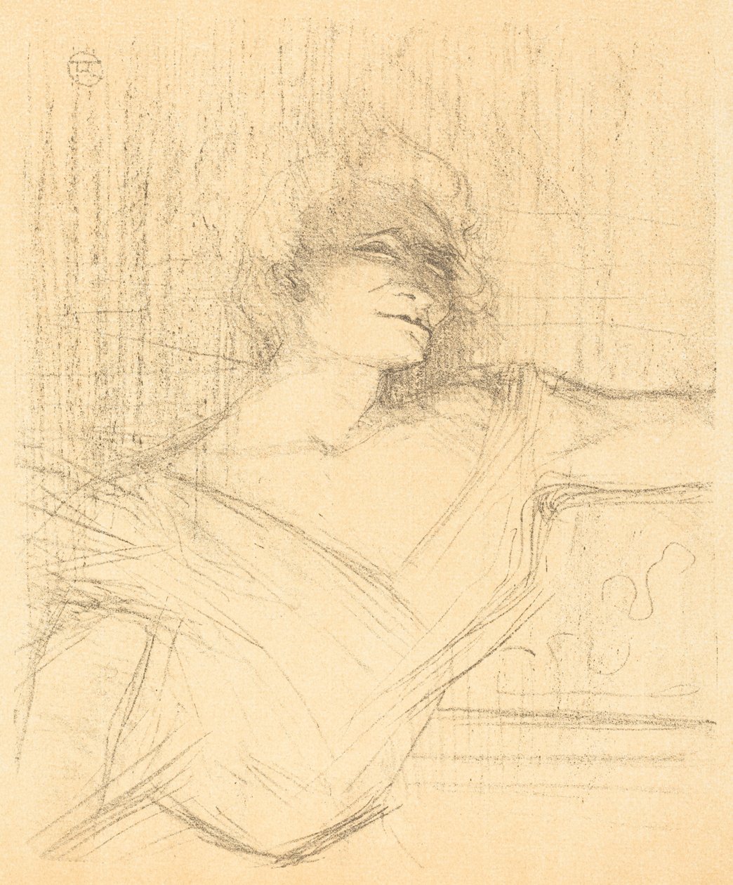W „La glu” (w „La glu”) autorstwa Henri de Toulouse-Lautrec
