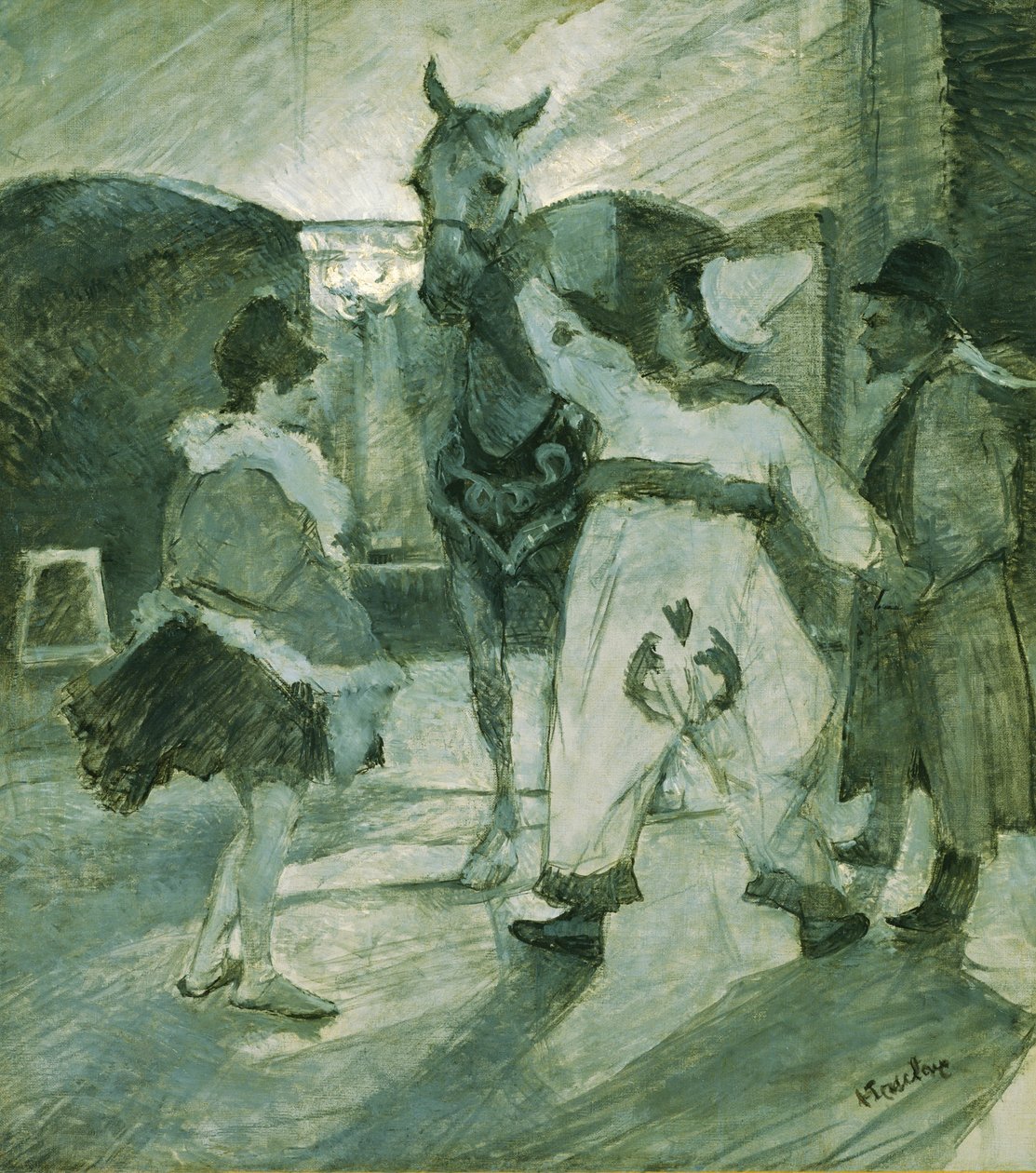 Na skrzydłach w cyrku autorstwa Henri de Toulouse-Lautrec