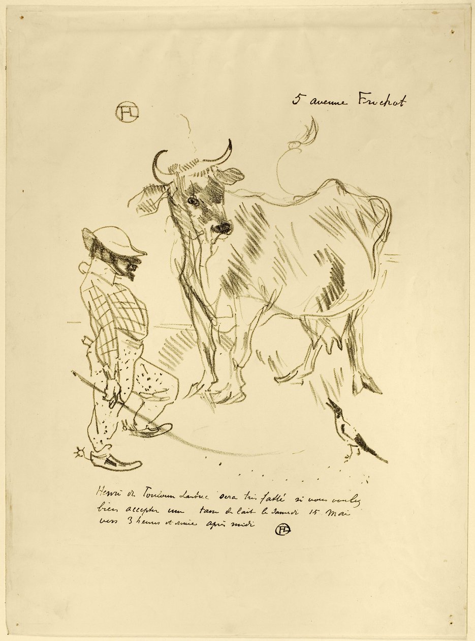 Zaproszenie na szklankę mleka autorstwa Henri de Toulouse-Lautrec