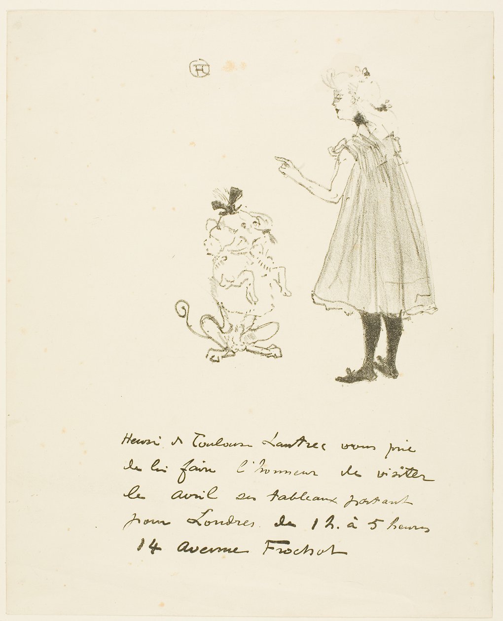 Zaproszenie na wystawę autorstwa Henri de Toulouse-Lautrec