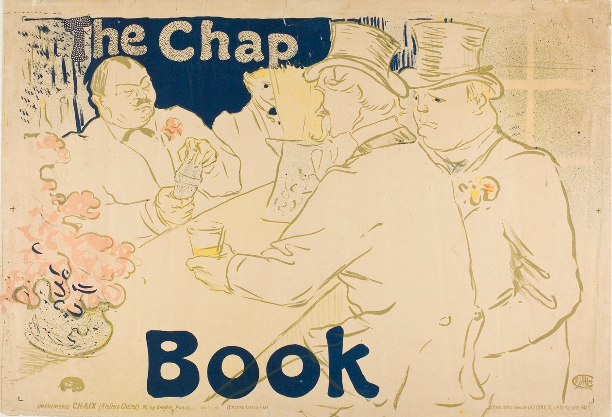 Bar irlandzki i amerykański, Rue Royale — The Chap Book autorstwa Henri de Toulouse-Lautrec